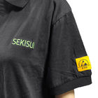 स्वच्छ कक्ष सुरक्षा कार्य कपास कार्बन फाइबर ईएसडी विरोधी स्थैतिक पोलो टी शर्ट पहनें
