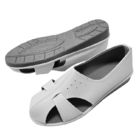स्वच्छ कक्ष कार्य चार छेद डिजाइन पहनें धूल मुक्त सफेद पीयू एंटीस्टेटिक ईएसडी जूते