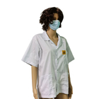 क्लीनरूम ईएसडी एंटीस्टैटिक के लिए 2.5 मिमी गर्ड टी-शर्ट औद्योगिक कार्य कपड़े