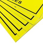 EPA के लिए स्थैतिक नियंत्रण क्षेत्र ESD साइन आकार 20x30cm पीला आयत पर ध्यान दें