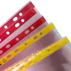 क्लीनरूम 11 होल फाइल बैग ए4 ए3 डस्ट फ्री ईएसडी एंटी स्टेटिक डॉक्यूमेंट बैग गुलाबी या पीले रंग के साथ