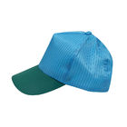 क्लीनरूम ईएसडी 5 मिमी स्ट्रिप पॉलिएस्टर टोपी धूल मुक्त कार्य विरोधी स्थैतिक बेसबॉल टोपी