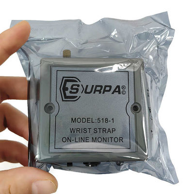 एंटी स्टैटिक कलाई का पट्टा ऑनलाइन निगरानी उपकरण SURPA 518-1 स्टैटिक रिंग ग्राउंडिंग स्वचालित अलार्म परीक्षक