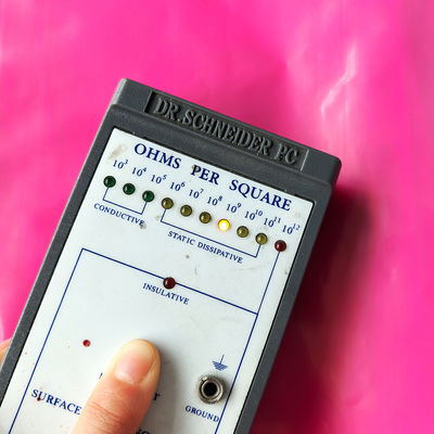 250X350MM PE गुलाबी एंटी-स्टैटिक सेल्फ सीलिंग शील्डिंग बैग