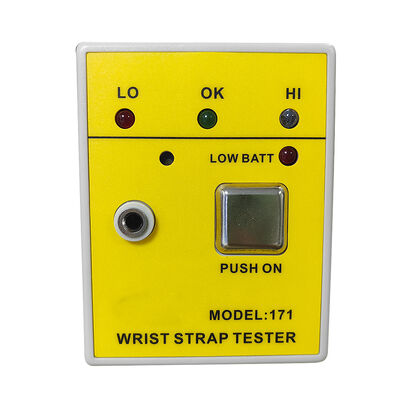 क्लीनरूम 171 ईएसडी एंटी स्टैटिक कलाई का पट्टा परीक्षक पीला