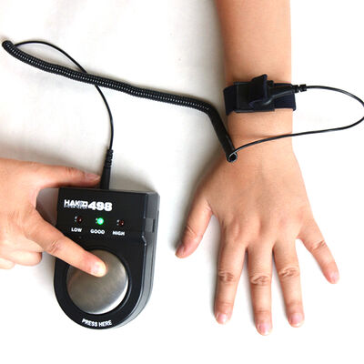 498 एंटी-स्टैटिक कलाई का पट्टा परीक्षक उच्च परिशुद्धता हैंडहेल्ड कलाई का पट्टा परीक्षक