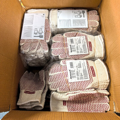 उच्च तापमान के काम के लिए नाइट्राइल डुबोया गया गर्मी प्रतिरोधी दस्ताने