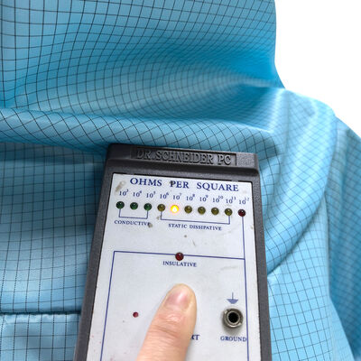 नीला त्रि-आयामी एंटी-स्टैटिक जंपसूट हुड और मास्क के साथ