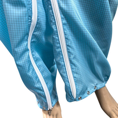 ईएसडी एंटी स्टैटिक फुल बॉडी सूट कवरऑल विथ हुड एंड मास्क ब्लू