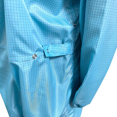 ईएसडी एंटी स्टैटिक फुल बॉडी सूट कवरऑल विथ हुड एंड मास्क ब्लू