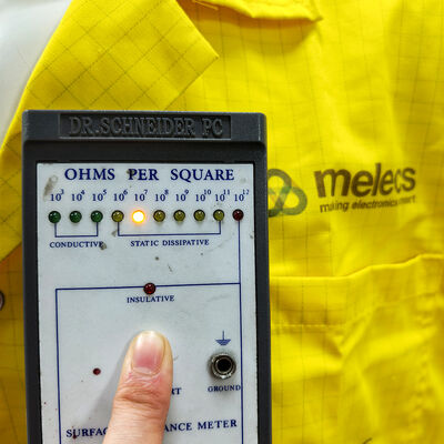 पीला ईएसडी एंटी-स्टैटिक 5 मिमी ग्रिड टीसी क्लीनरूम स्मोक