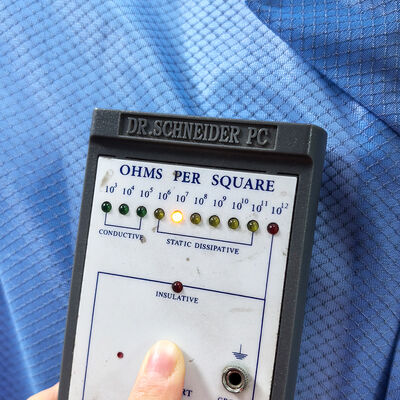 डायमंड ग्रिड कपड़े के साथ एंटी स्टेटिक ईएसडी क्लीनरूम जैकेट