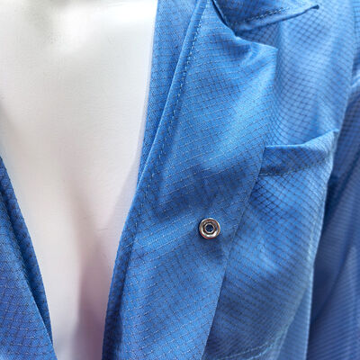 डायमंड ग्रिड कपड़े के साथ एंटी स्टेटिक ईएसडी क्लीनरूम जैकेट