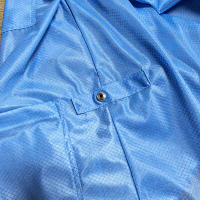 डायमंड ग्रिड कपड़े के साथ एंटी स्टेटिक ईएसडी क्लीनरूम जैकेट