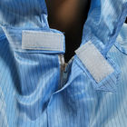 क्लीनरूम के लिए धोने योग्य पुन: प्रयोज्य 5 मिमी स्ट्राइप ESD कपड़े